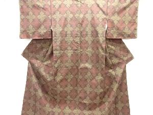 花模様織り出し十日町紬着物